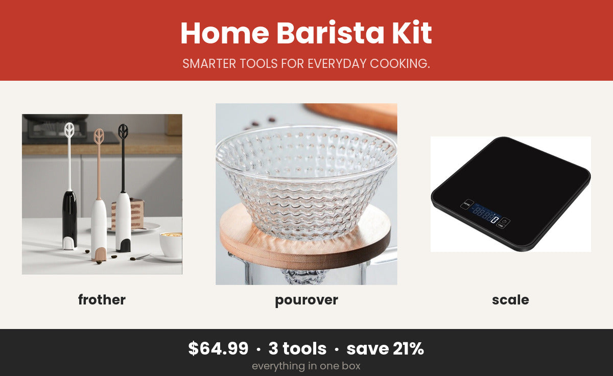 Home Barista Kit bundle collage