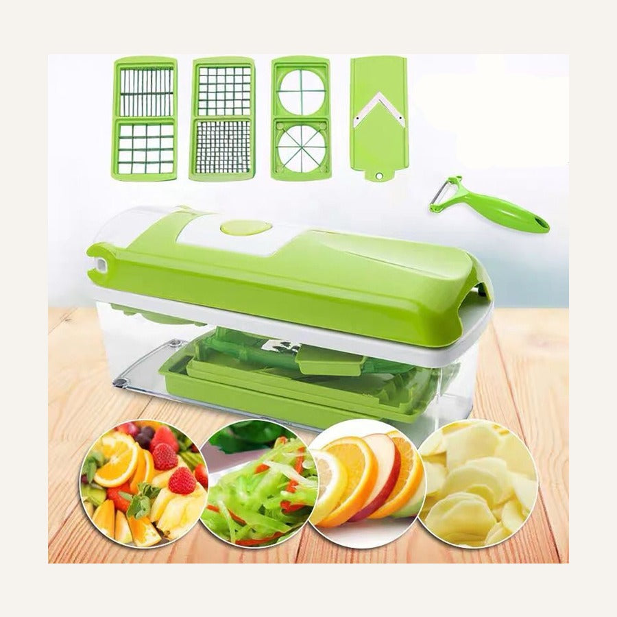 One-Press Vegetable Chopper on SizzlCo off-white